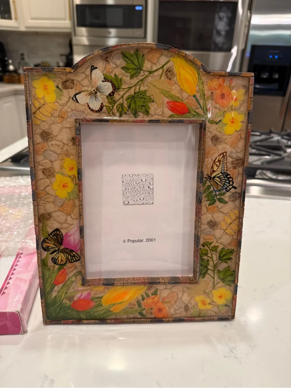 Sweet Blossom Collection Butterfly Floral 5x7 Photo Frame NIB 2001 NEW OLD STOCK